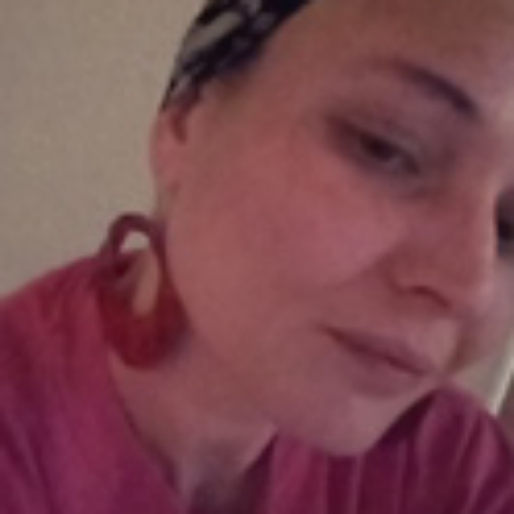 Red and black patterened earrings